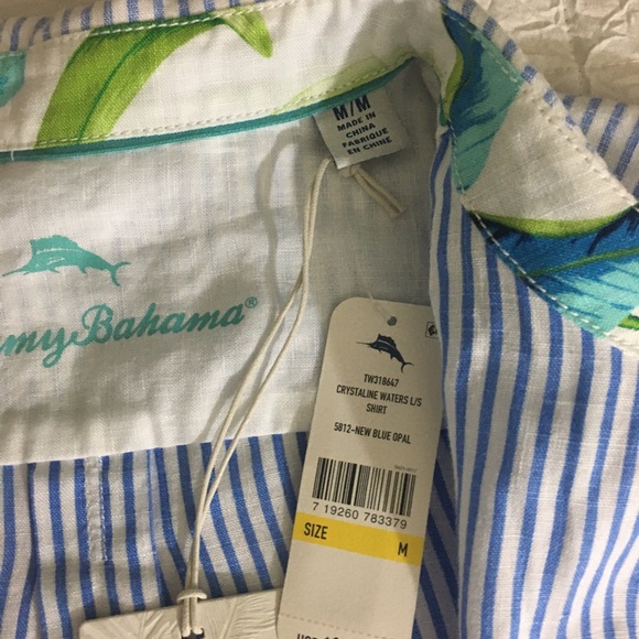 Tommy Bahama Crystalline Waters Linen Shirt - Picture 5 of 10